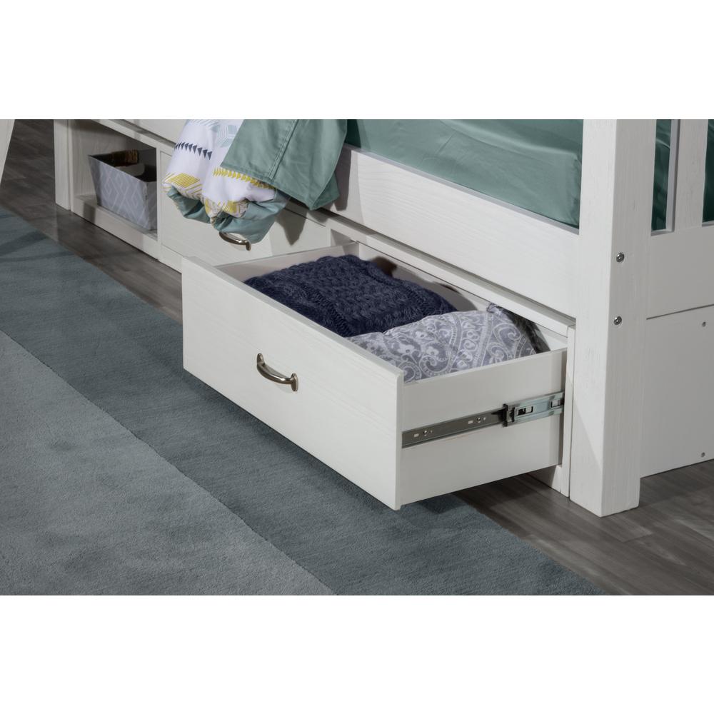 Highlands Harper Bed with (2) Storage Units - Full - White Finish. Picture 4