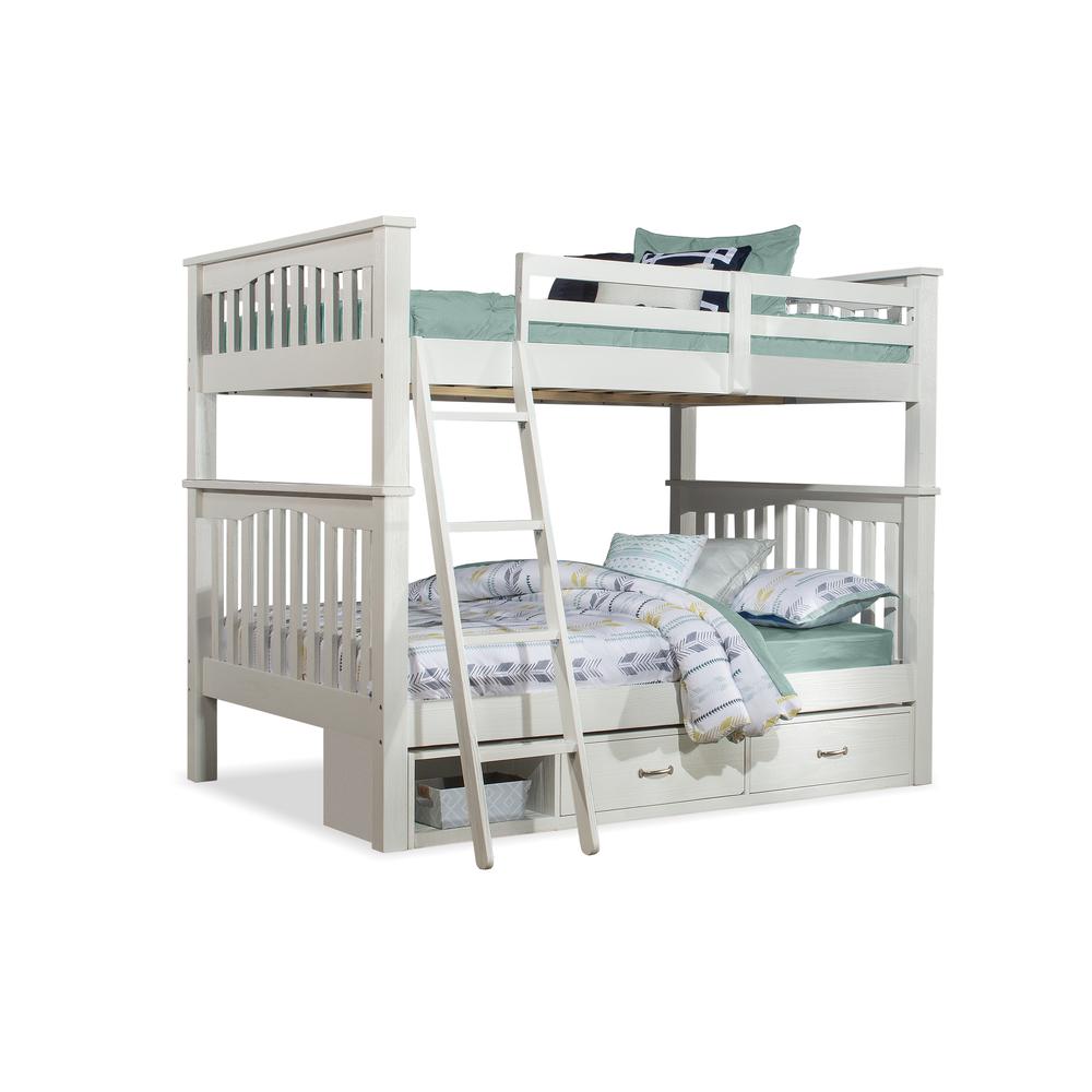 Highlands Harper Bed with Storage Unit - Full - White Finish. Picture 1