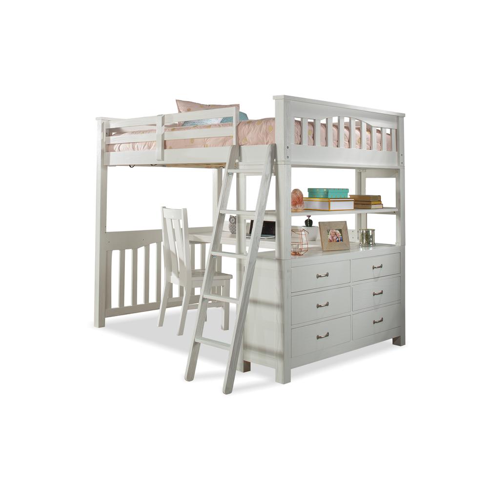 Highlands Loft Bed with Desk - Full - White Finish. Picture 13
