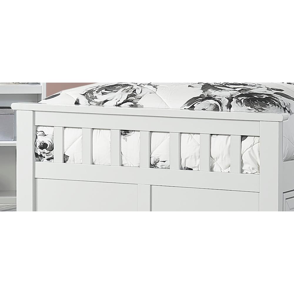 Charlie Captain's Bed with Two (2) Storage Units - Twin - White Finish. Picture 4