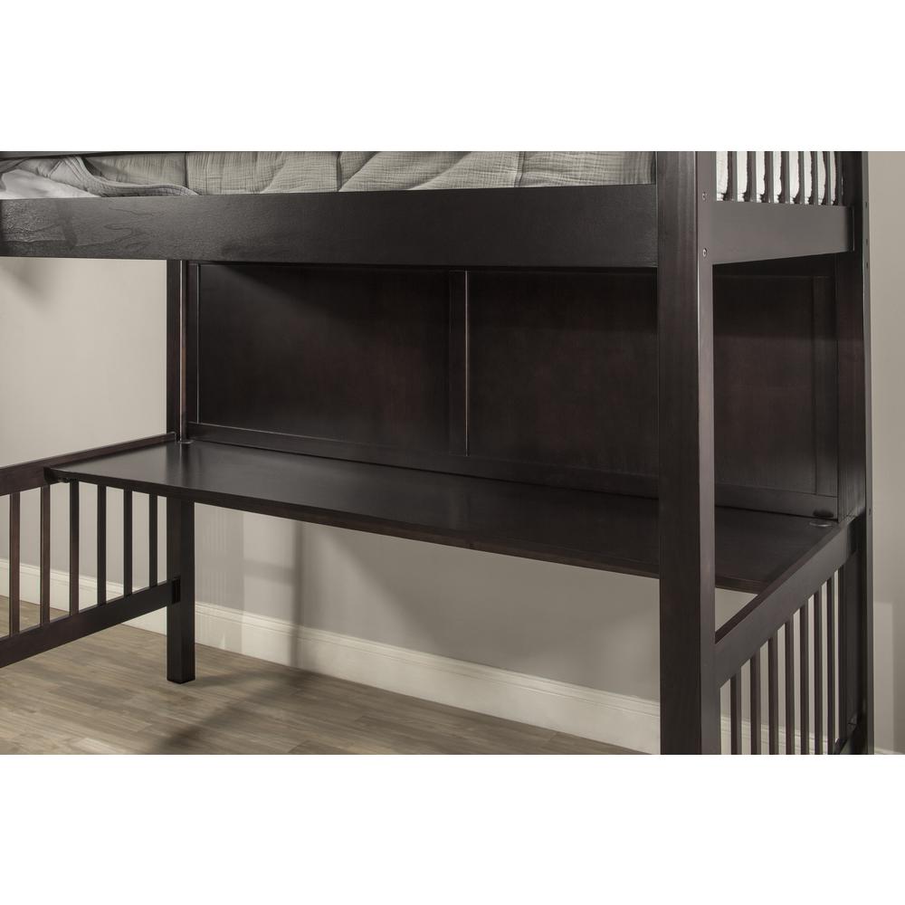 Pulse Loft Bed with Chair - Twin - Chocolate Finish. Picture 5