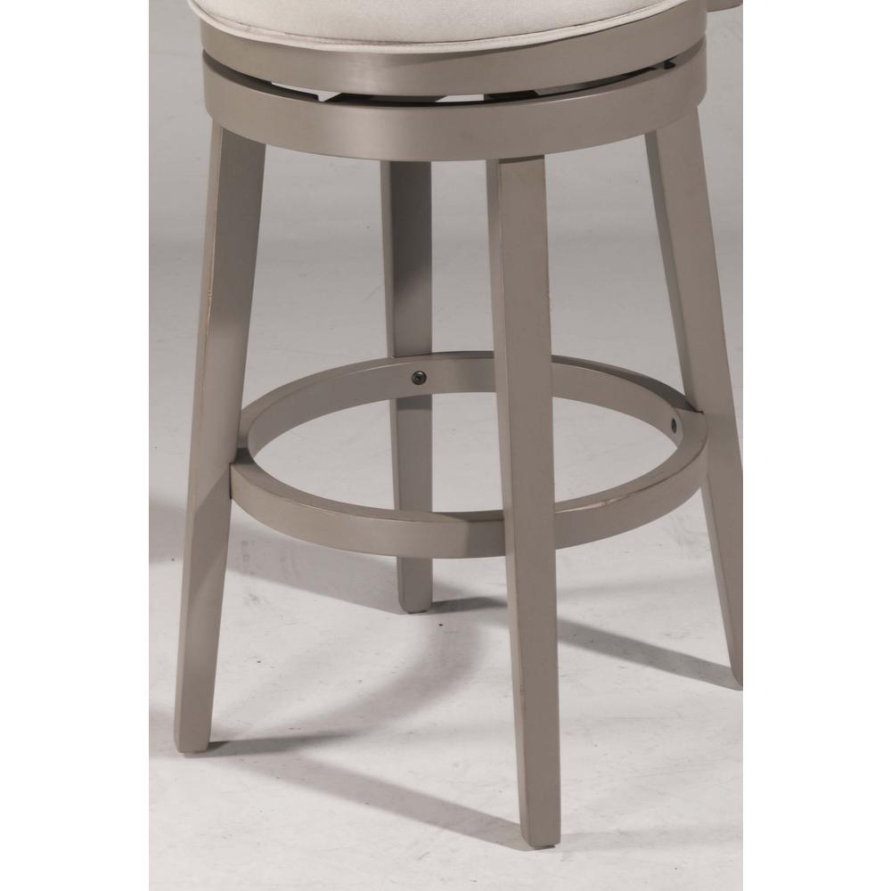 Clarion Swivel Bar Height Stool - Distressed Gray Wood Finish. Picture 18
