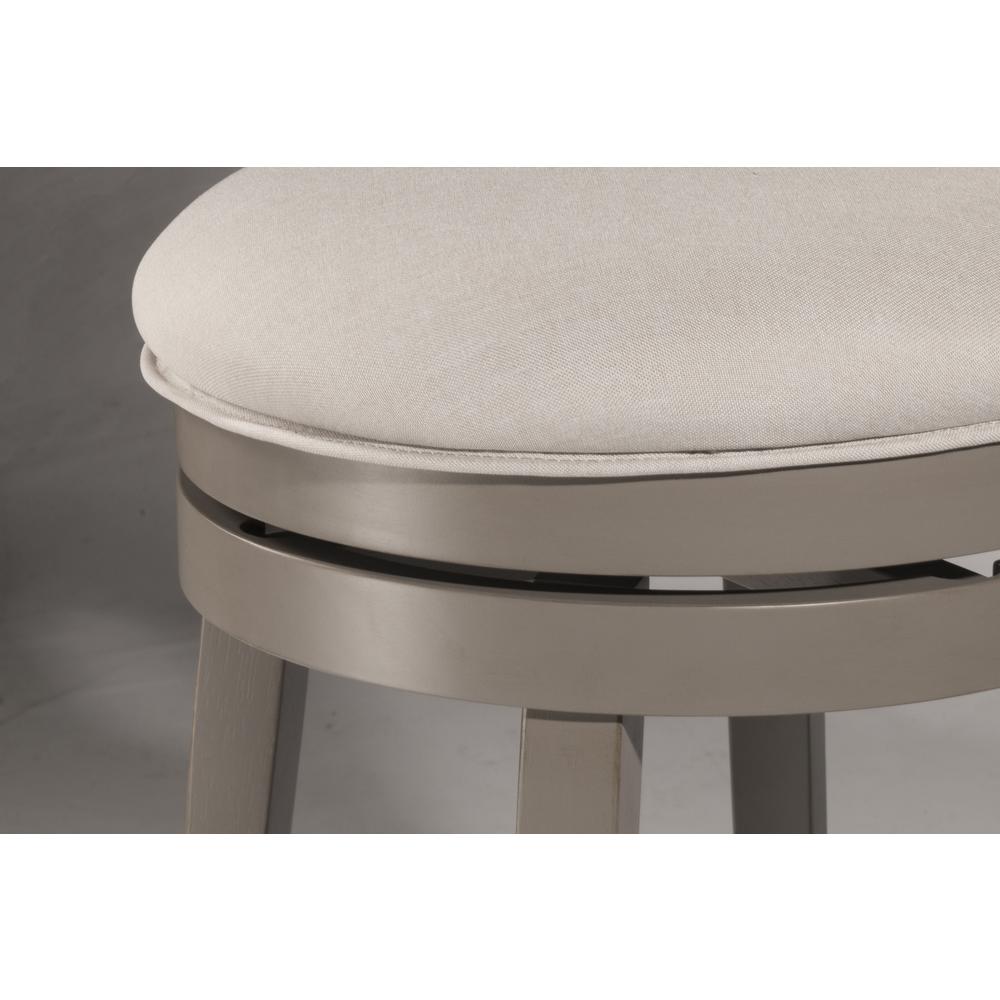 Clarion Swivel Bar Height Stool - Distressed Gray Wood Finish. Picture 20