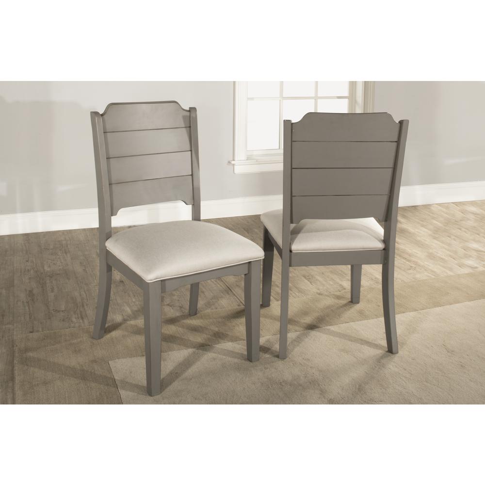 Clarion Wood Dining Chair, Set of 2, Distressed Gray. Picture 4