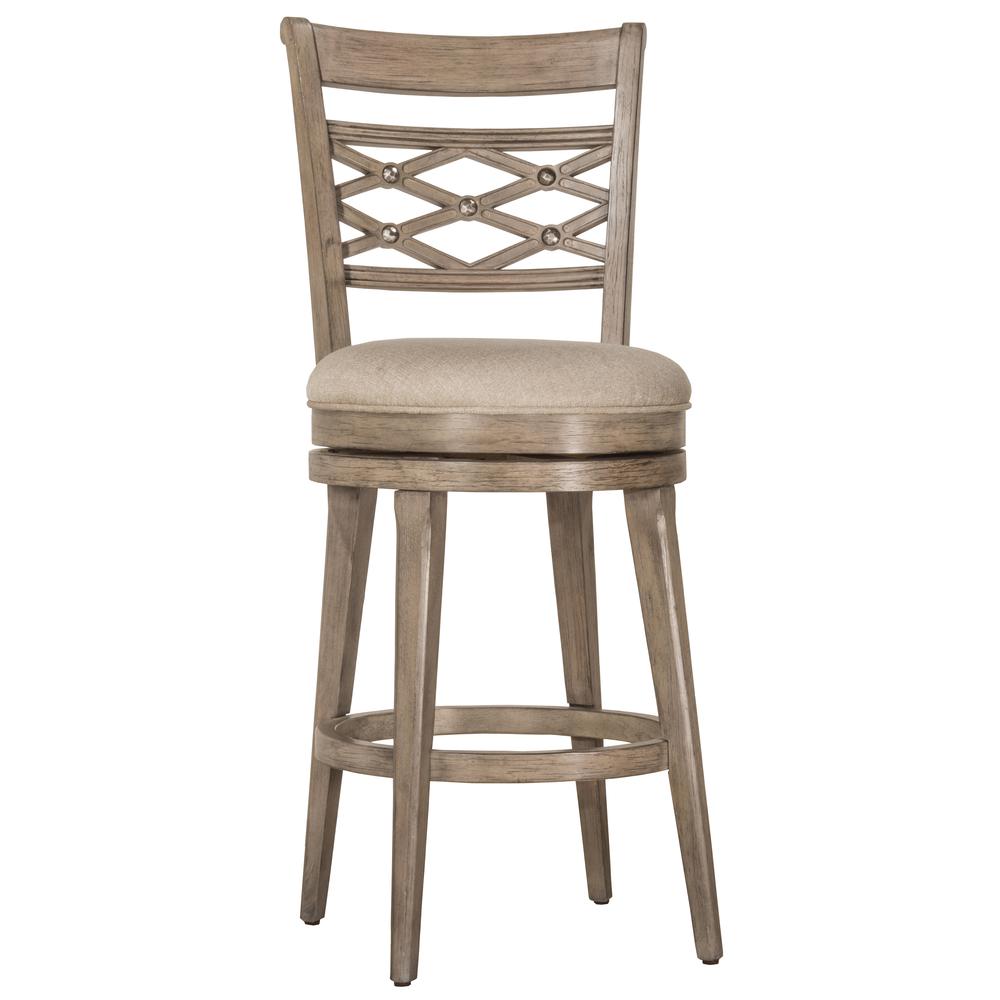 Hillsdale Furniture Chesney Wood Counter Height Swivel Stool, Weathered Gray. Picture 1