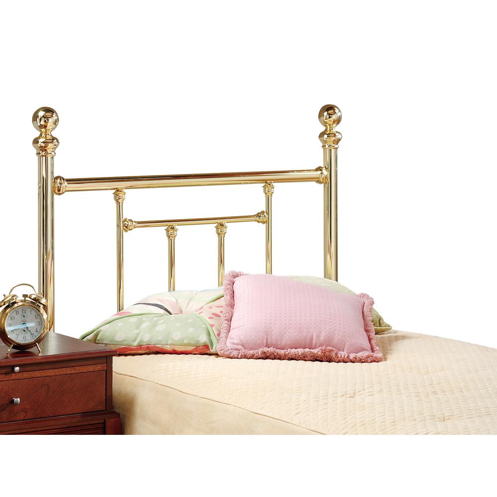 Metal Twin Headboard Only, Classic Brass. Picture 3