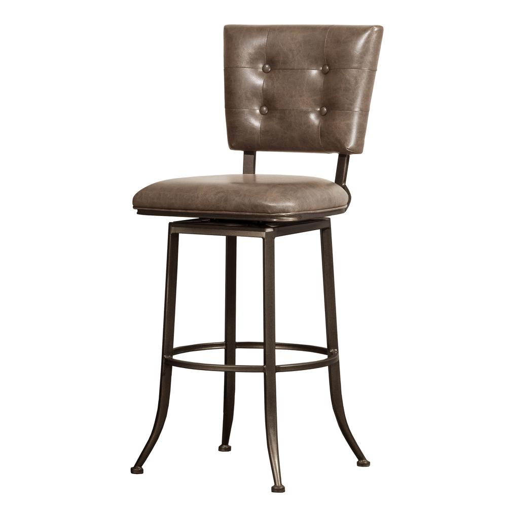 Hillsdale Furniture Hillbrook Commercial Grade Metal Swivel Counter Height Stool, Dark Brown. The main picture.