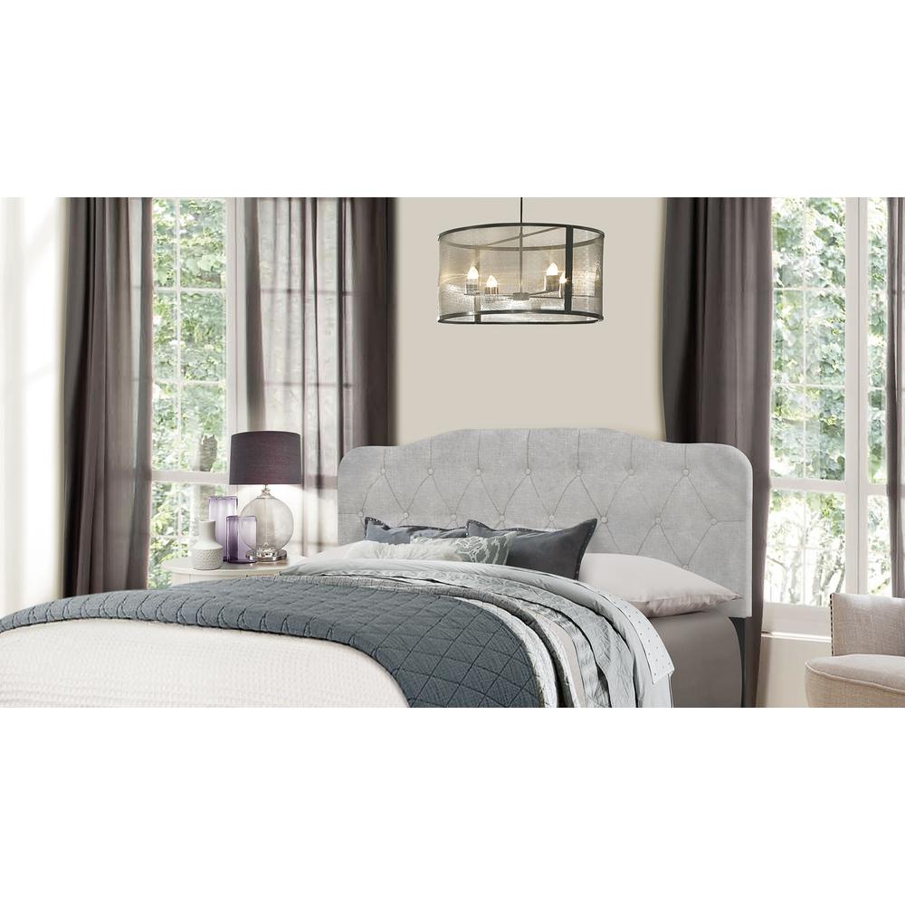 Nicole Headboard - Full/Queen - Headboard Frame Not Included - Glacier Gray Fabric. Picture 2