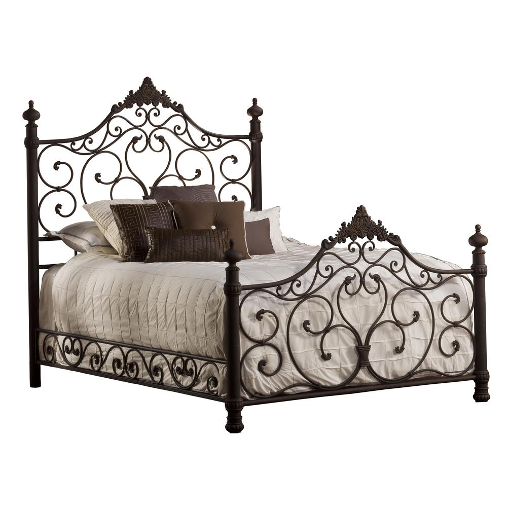 Baremore Metal King Bed, Antique Brown. Picture 1