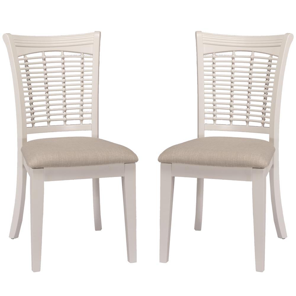 Bayberry Wood Dining Chair, Set of 2, White. Picture 2