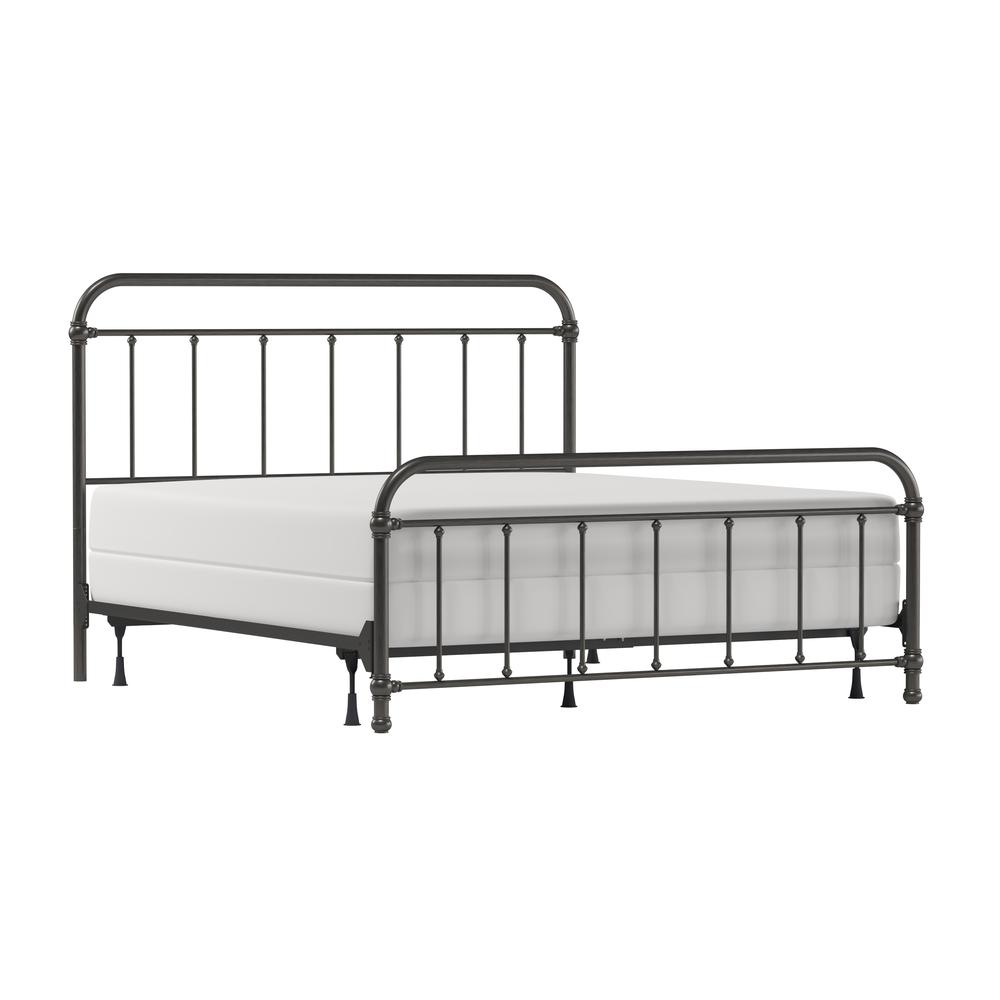 Hillsdale Furniture Kirkland Metal King Bed without Frame, Aged Pewter. The main picture.