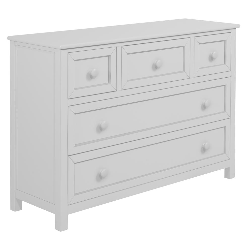 Hillsdale Kids and Teen Schoolhouse 4.0 Wood Dresser with 5 Drawers, White. Picture 4