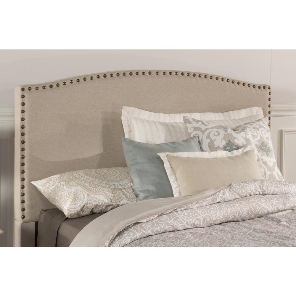 Kerstein Fabric Headboard - Queen - Headboard Frame Not Included - Light Taupe. Picture 2