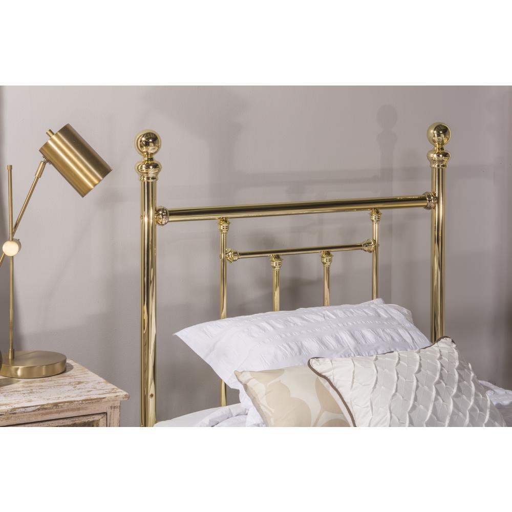 Metal Twin Headboard Only, Classic Brass. Picture 4