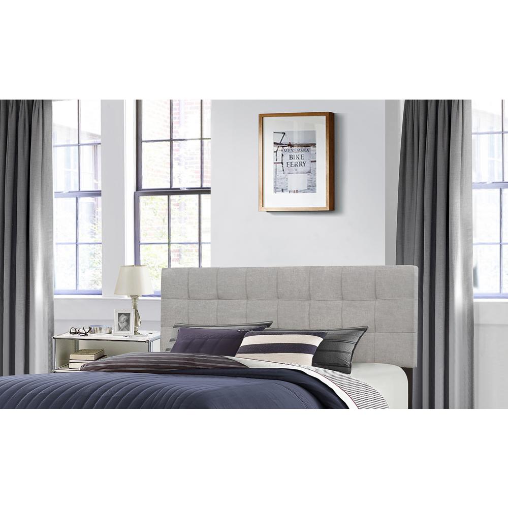 Delaney Headboard - Full/Queen - Headboard Frame Not Included - Glacier Gray Fabric. Picture 2