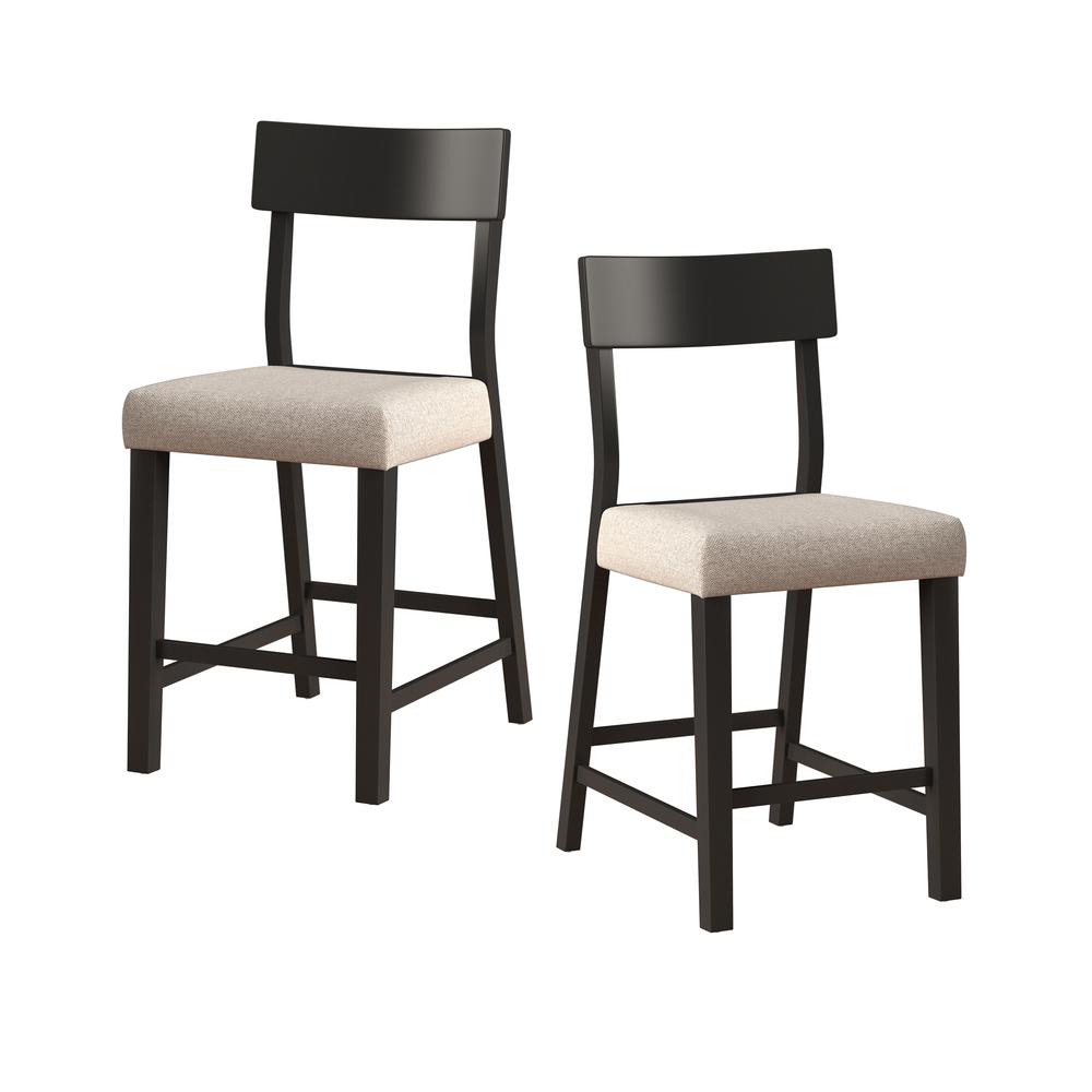 Hillsdale Furniture Knolle Park Wood Counter Height Stool, Set of 2, Black. Picture 4