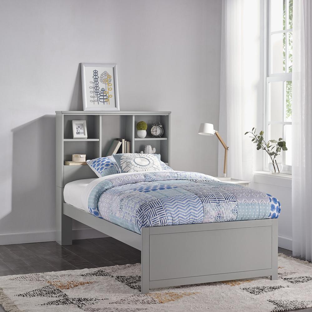 Hillsdale Kids and Teen Caspian Twin Bookcase Bed, Gray. Picture 6