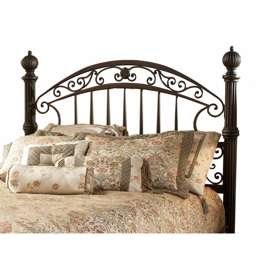 Chesapeake Metal Queen Headboard with Frame, Rustic Brown. Picture 1