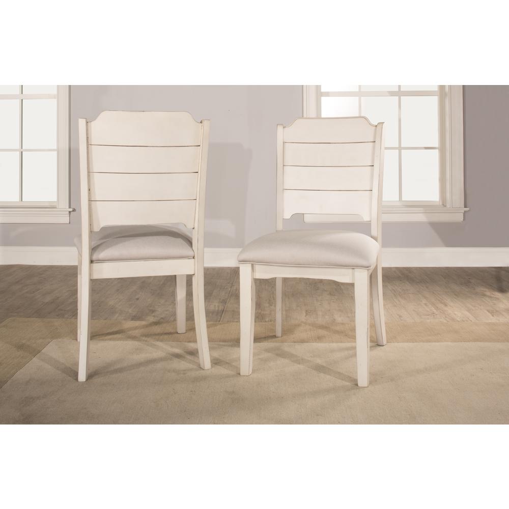 Clarion Wood Dining Chair, Set of 2, Sea White. Picture 4