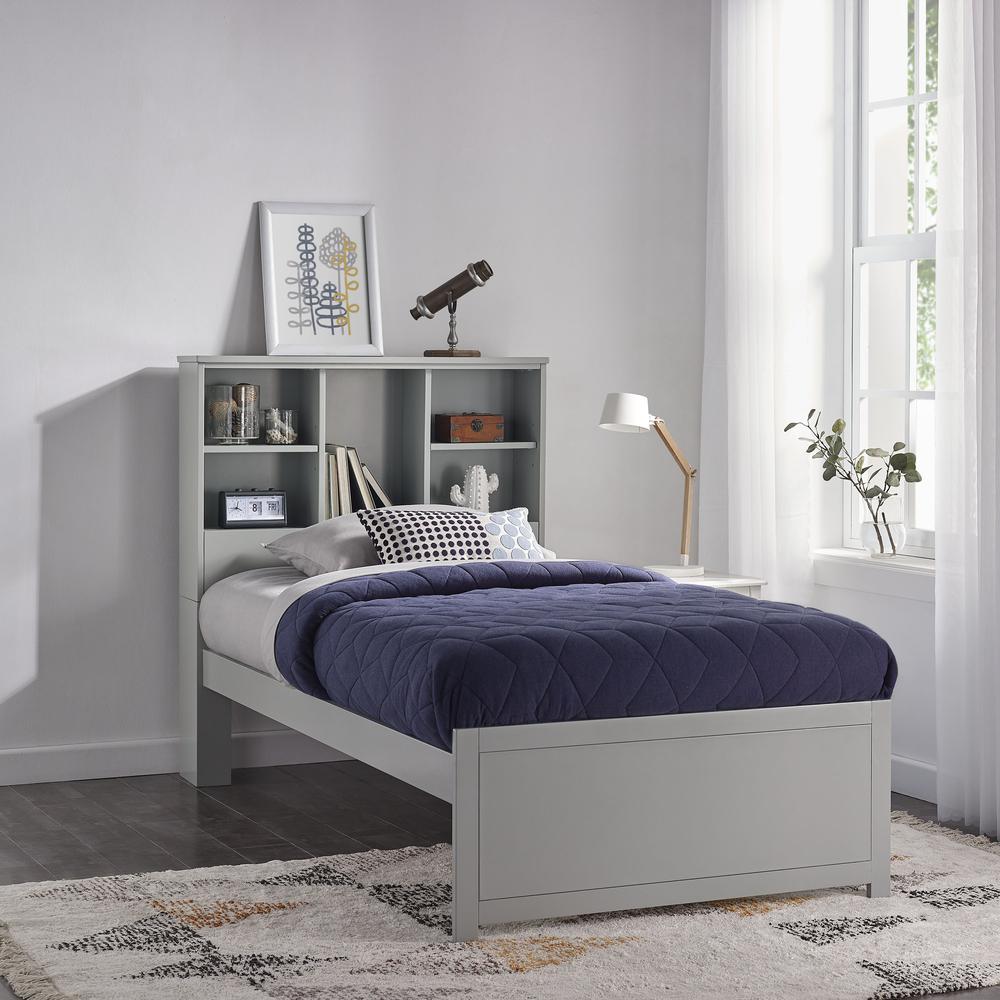 Hillsdale Kids and Teen Caspian Twin Bookcase Bed, Gray. Picture 5