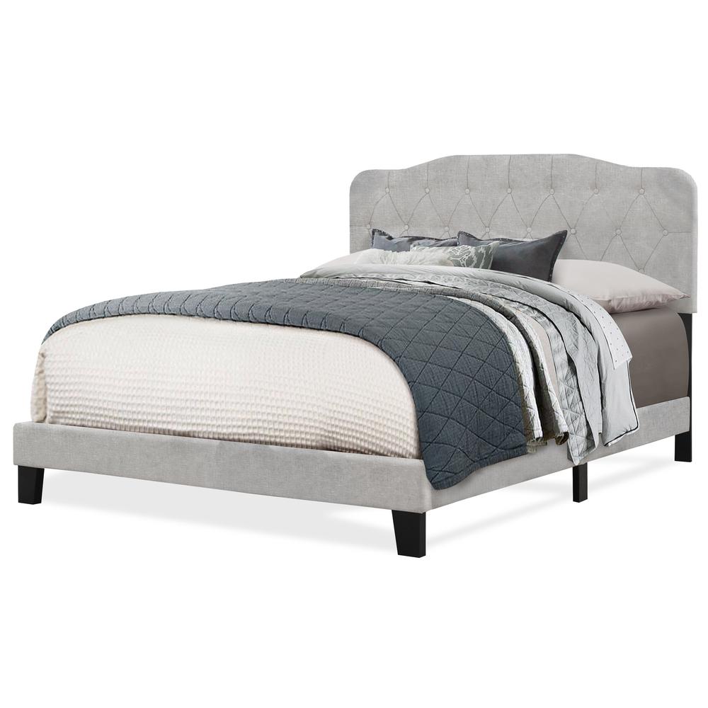 Nicole Queen Upholstered Bed, Glacier Gray. Picture 1