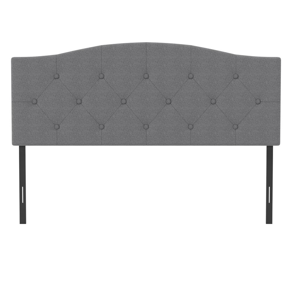 Provence Upholstered Arch Adjustable Tufted Full/Queen Headboard, Glacier Gray. Picture 5