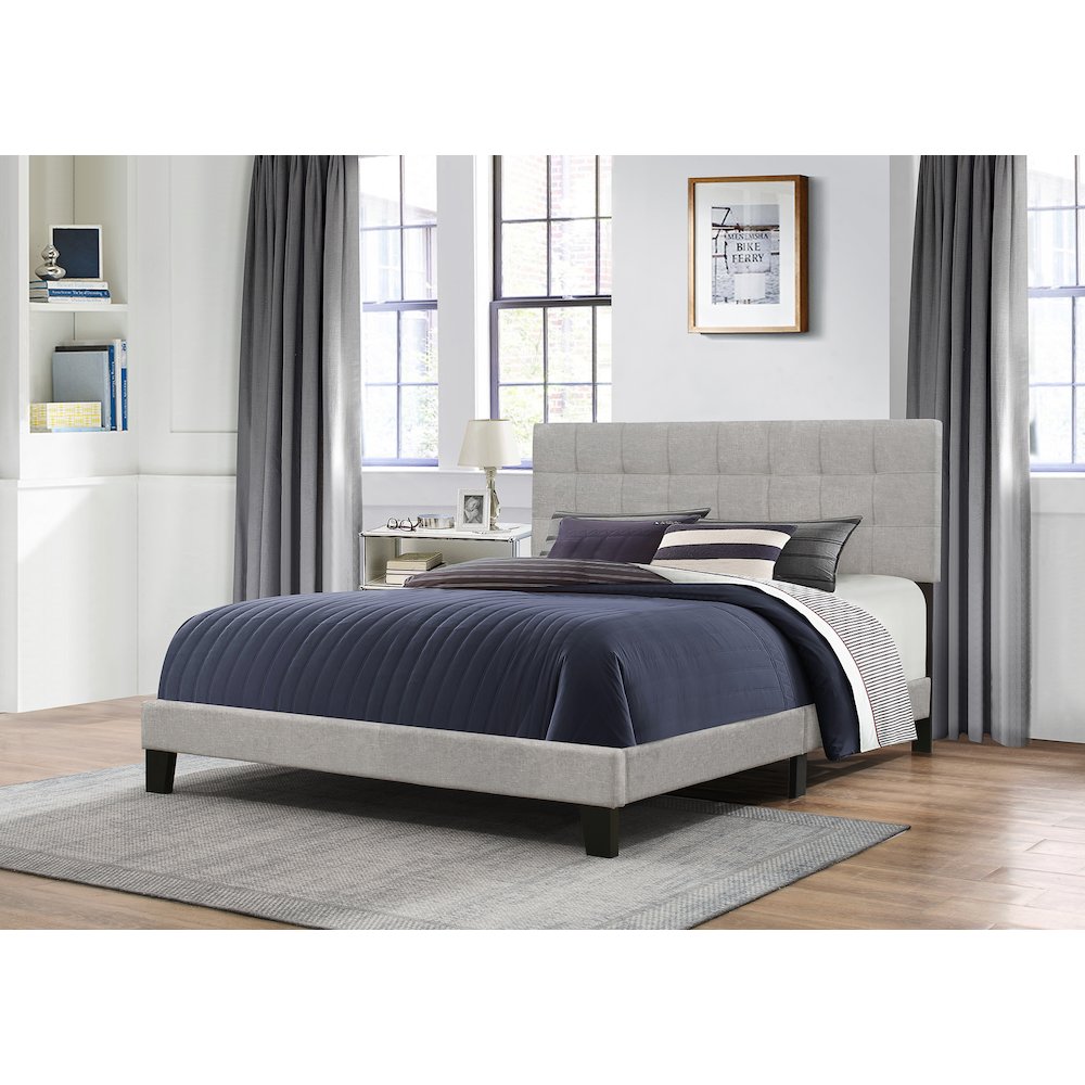 Delaney Bed in One - Full - Glacier Gray Fabric. Picture 1