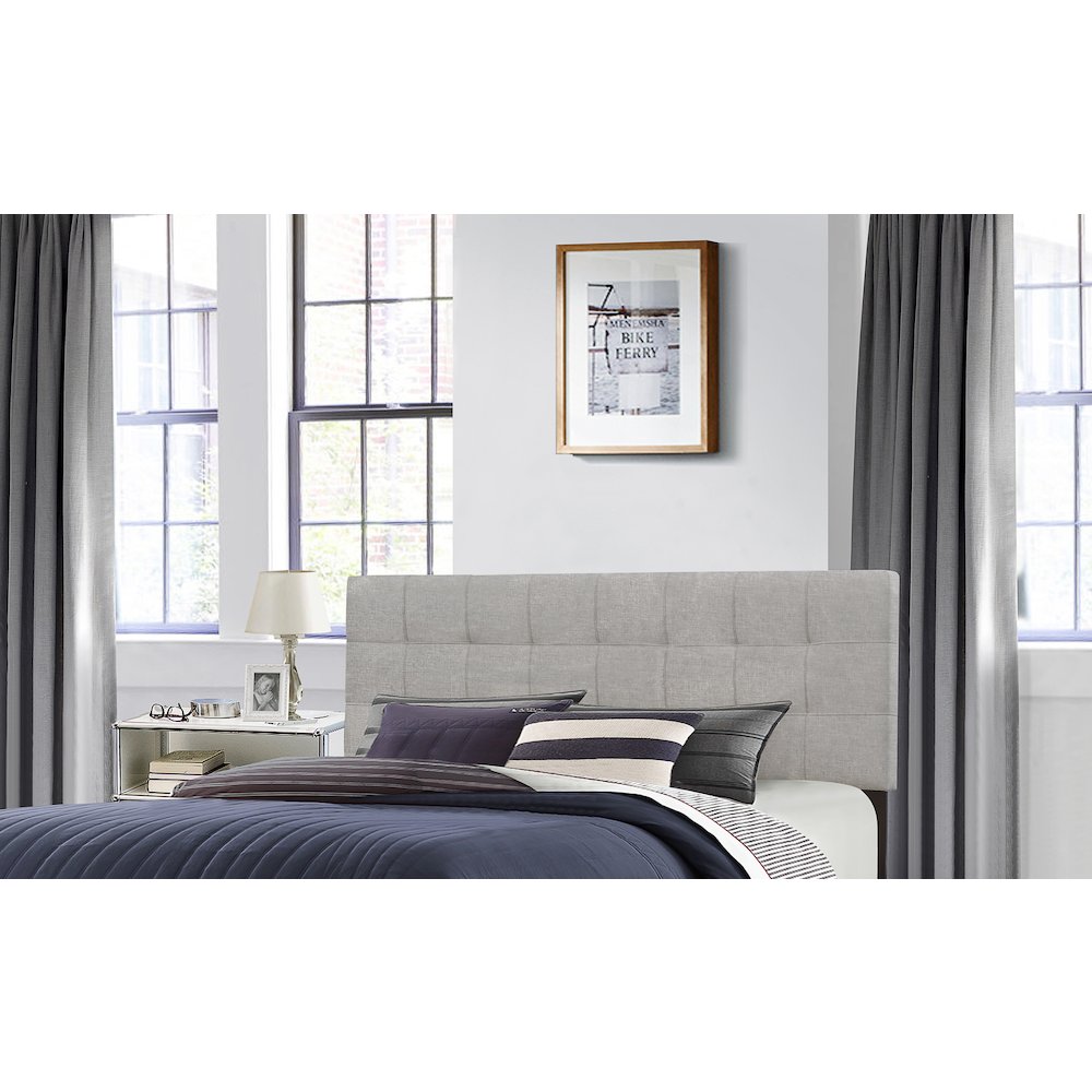 Delaney Headboard - Full/Queen - Headboard Frame Not Included - Glacier Gray Fabric. Picture 1