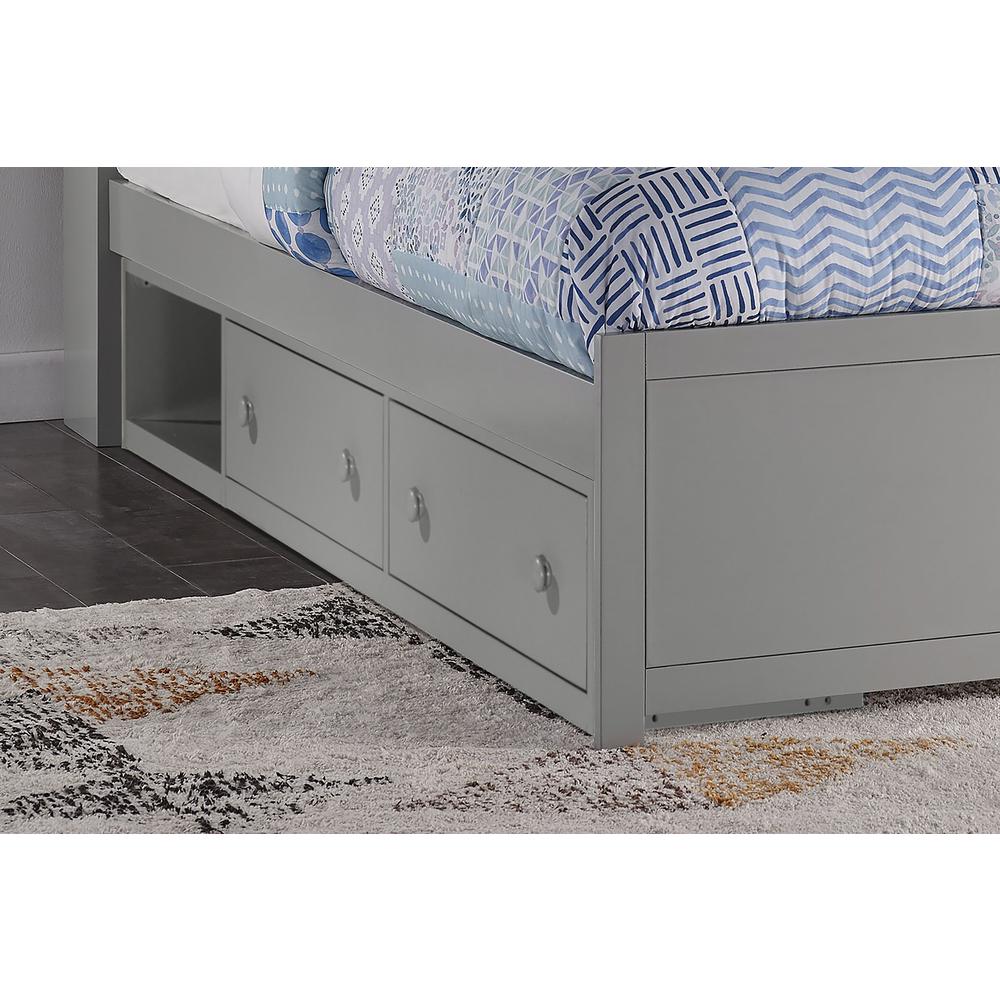 Hillsdale Kids and Teen Universal Wood 2 Drawer Storage Unit, Gray. Picture 2