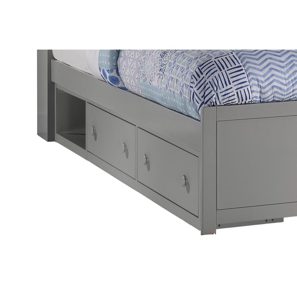 Hillsdale Kids and Teen Universal Wood 2 Drawer Storage Unit, Gray. Picture 1