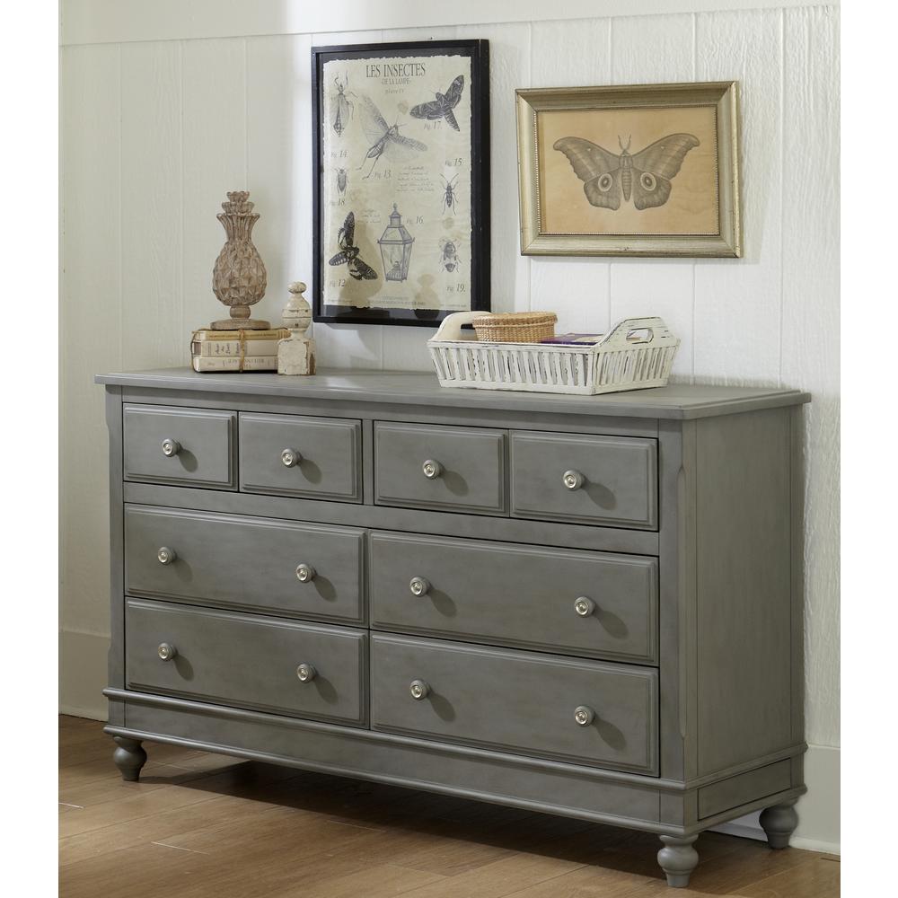 Hillsdale Kids and Teen Lake House Wood 8 Drawer Dresser, Stone. Picture 14