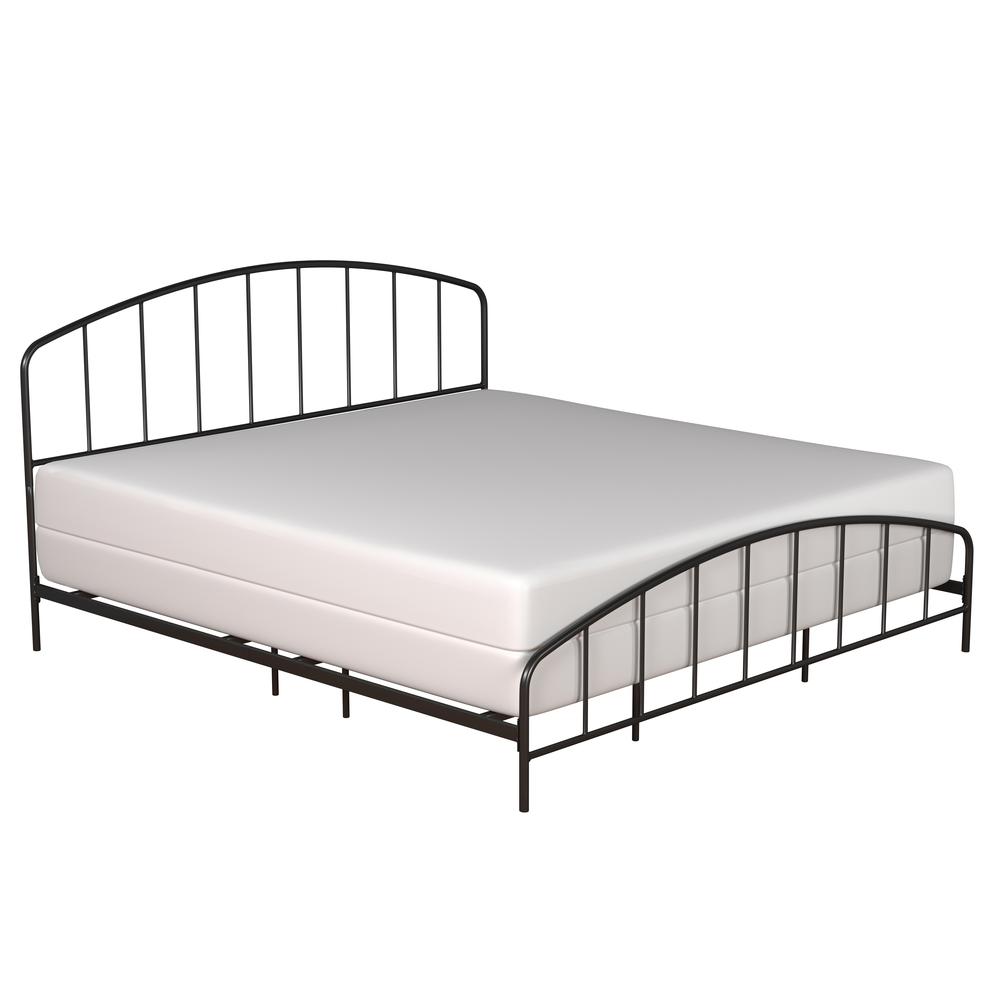 Tolland Metal King Bed with Arched Spindle Design, Black. Picture 7