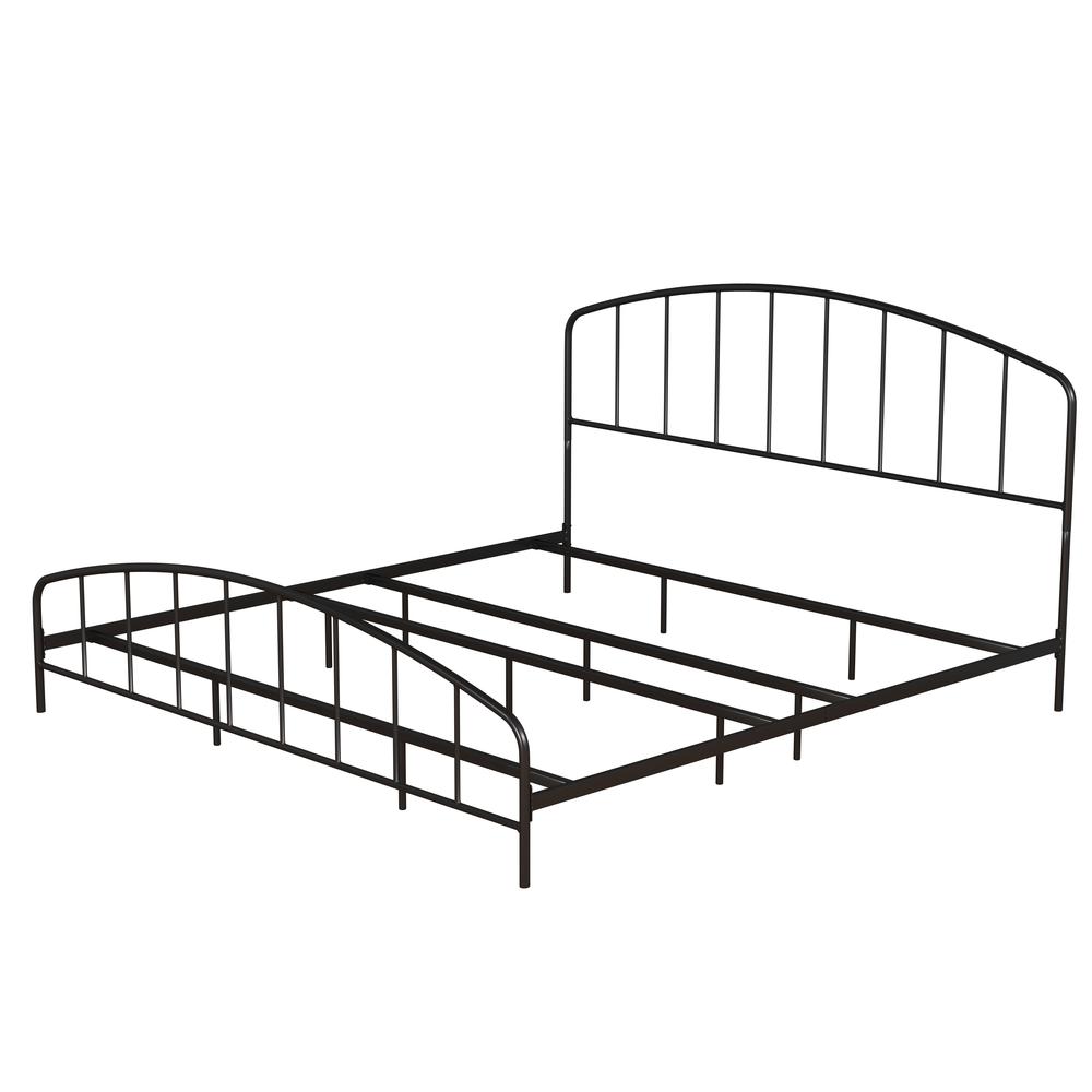 Tolland Metal King Bed with Arched Spindle Design, Black. Picture 9