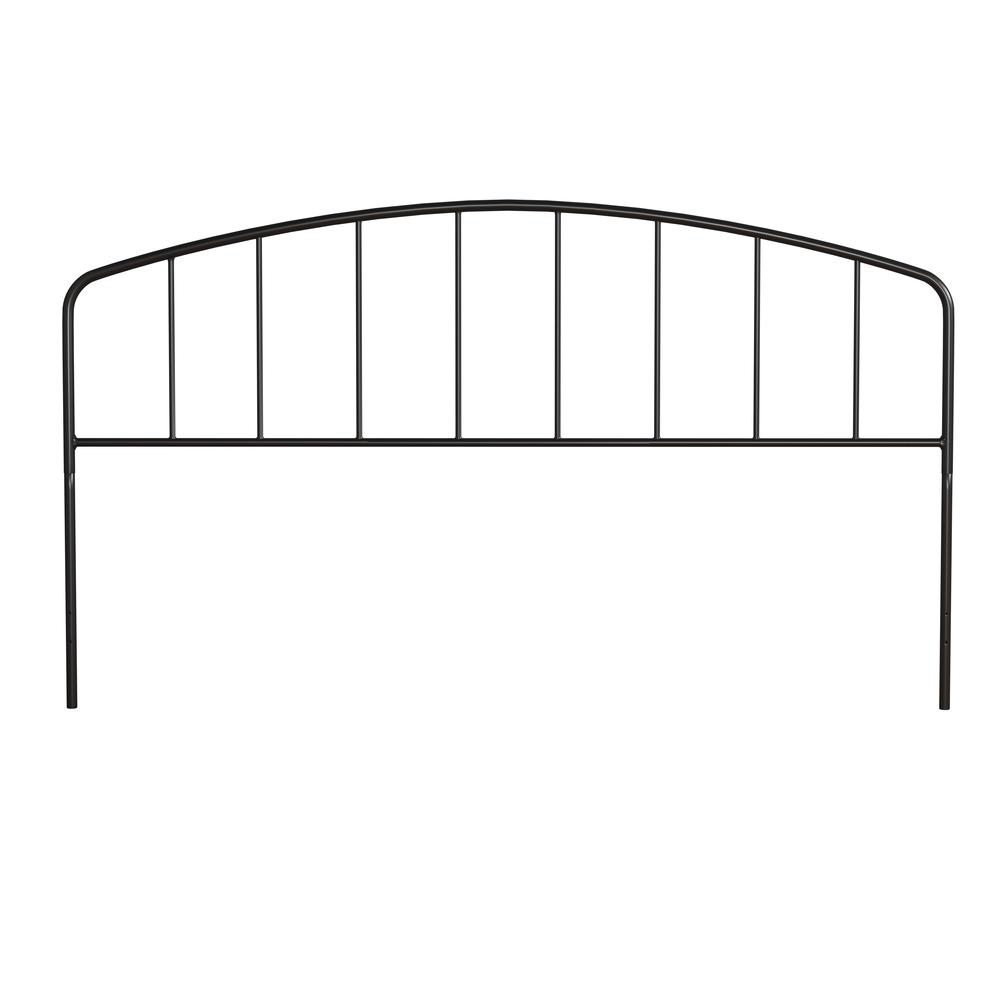 Tolland Metal King Headboard with Arched Spindle Design, Black. Picture 3