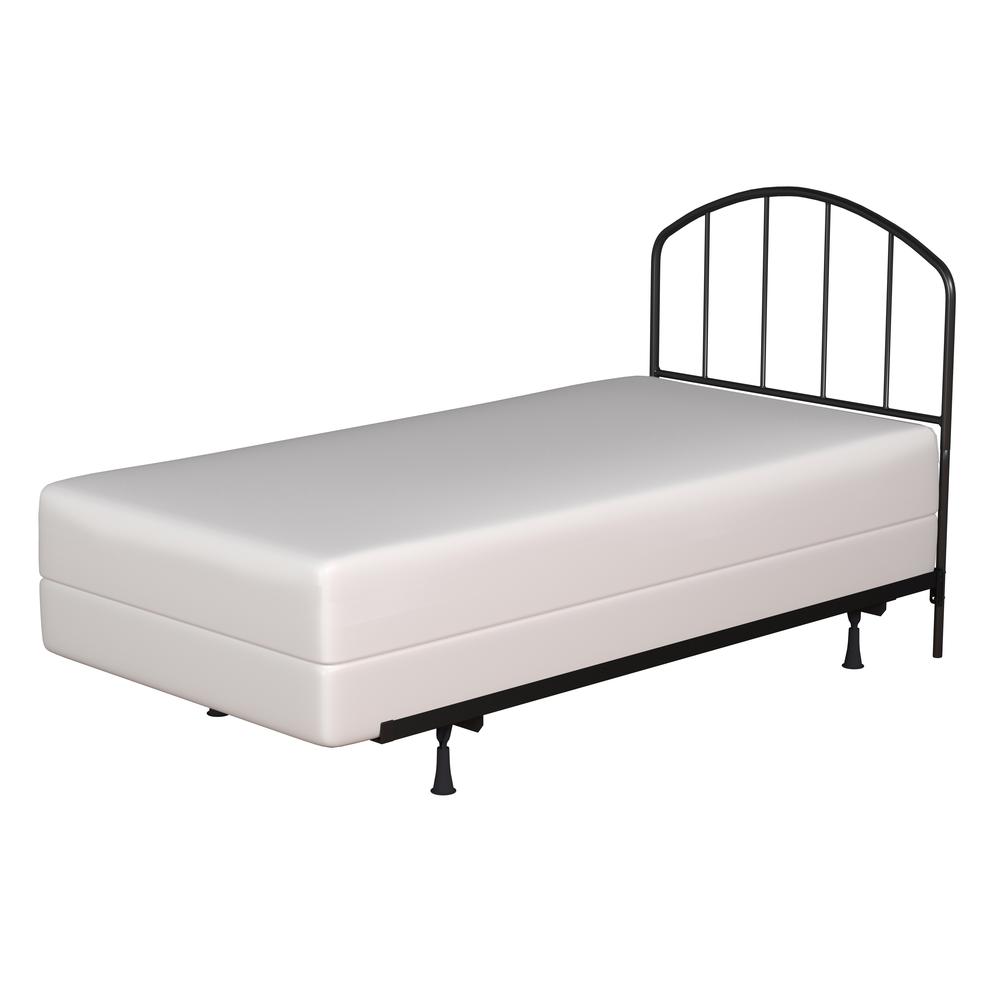 Tolland Metal Twin Headboard with Arched Spindle Design and Frame, Black. Picture 6