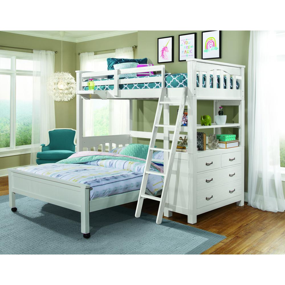 Highlands Loft Bed - Twin - White Finish. Picture 48
