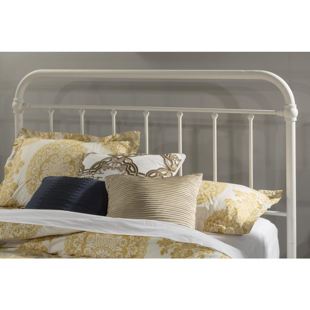 Kirkland Metal King Headboard with Frame, White. Picture 2