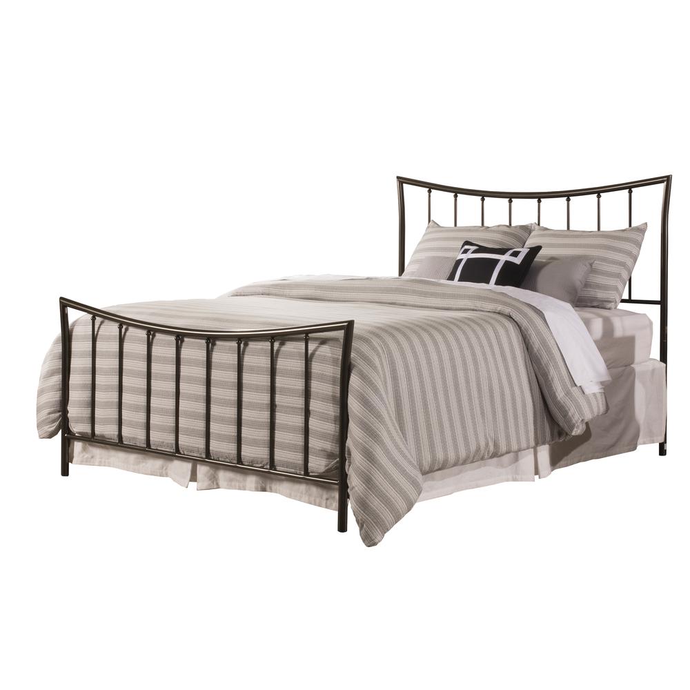 Edgewood King Metal Bed, Magnesium Pewter. Picture 1