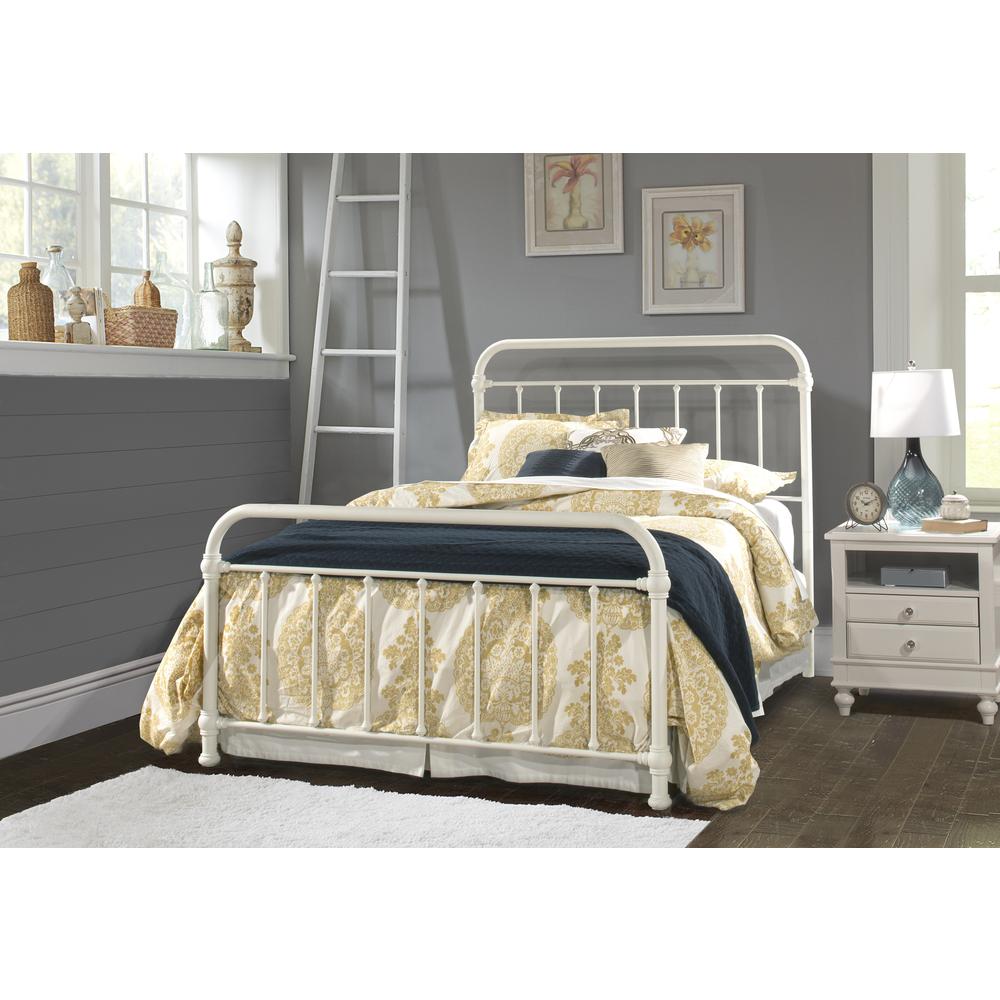 Kirkland Metal King Bed, White. Picture 2