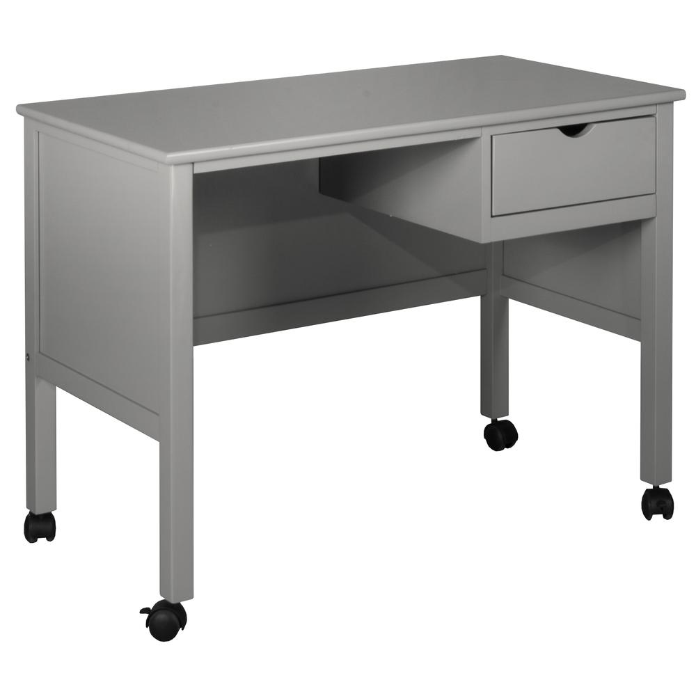 Hillsdale Kids and Teen Schoolhouse 4.0 Wood 1 Drawer Desk, Gray. Picture 5