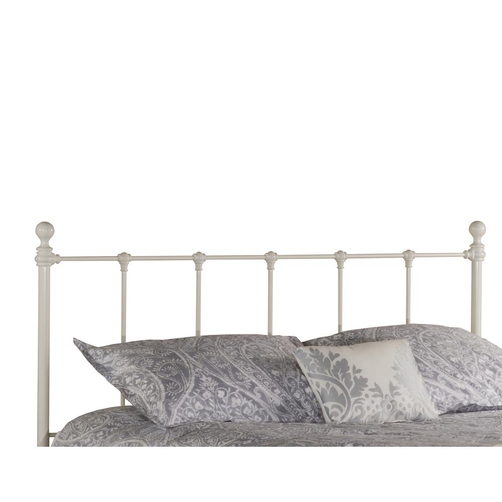 Molly Full Metal Headboard with Frame, White. Picture 1
