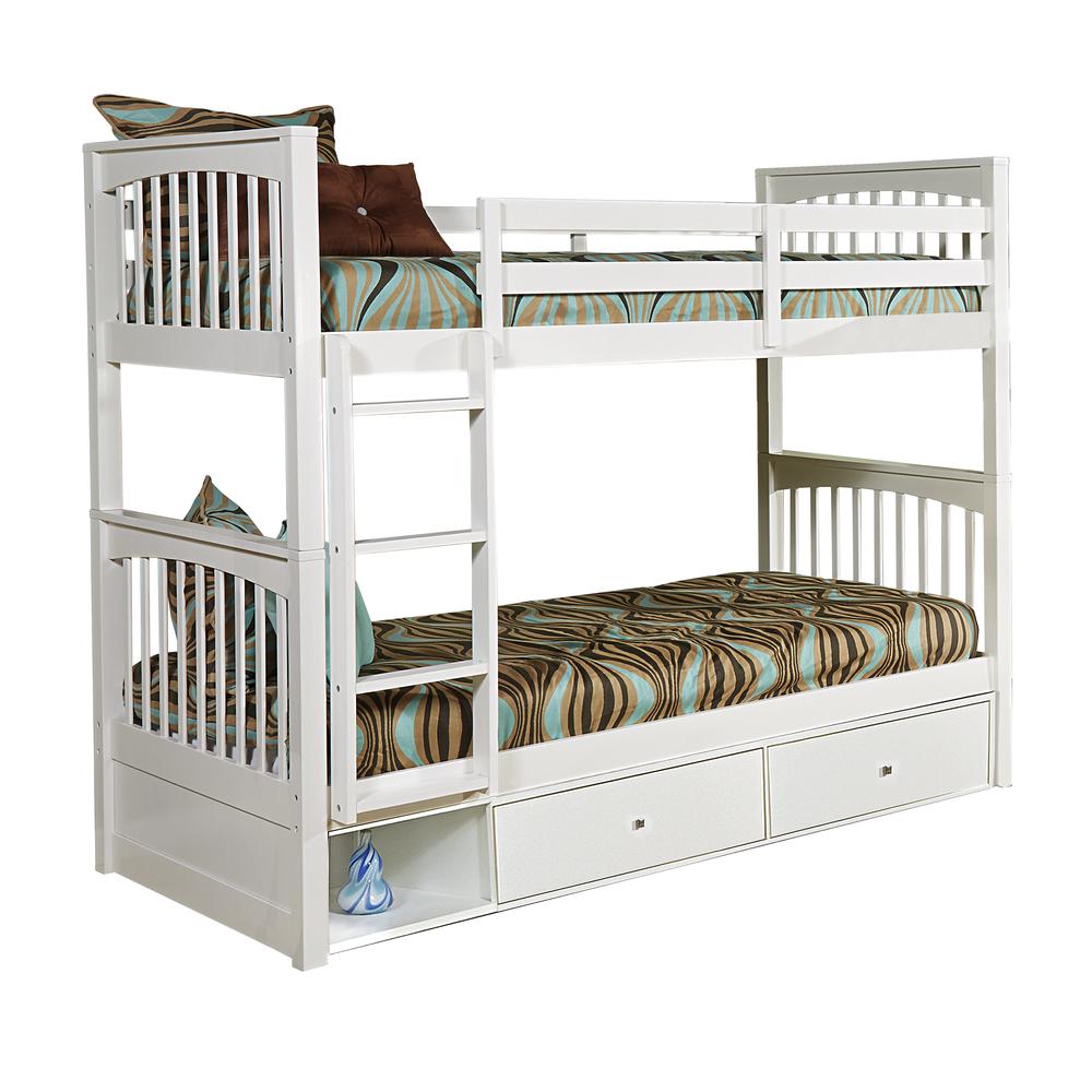 Pulse Twin Over Twin Bunk White. Picture 2