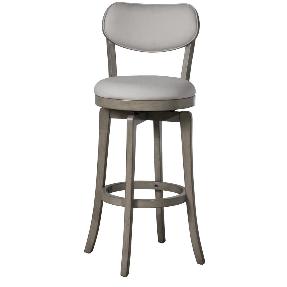 Sloan Swivel Bar Height Stool, Aged Gray. Picture 7