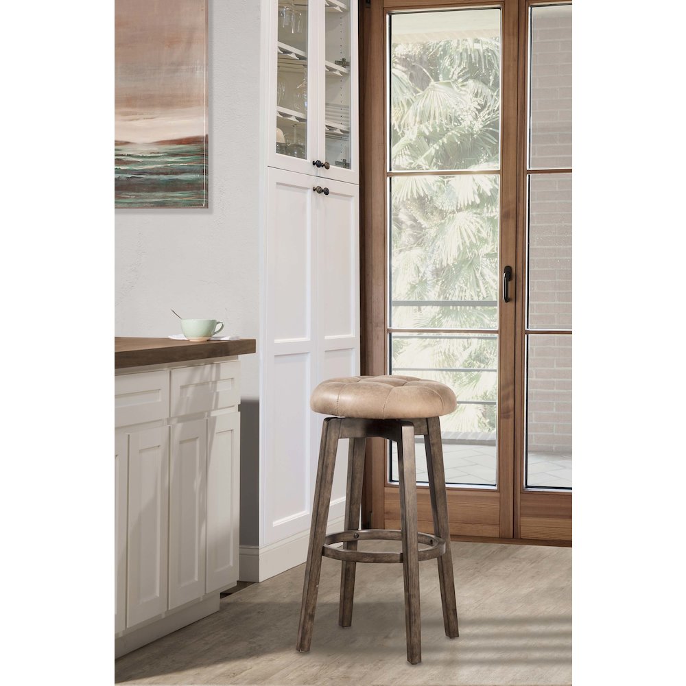 Odette Backless Swivel Counter Height Stool. Picture 1