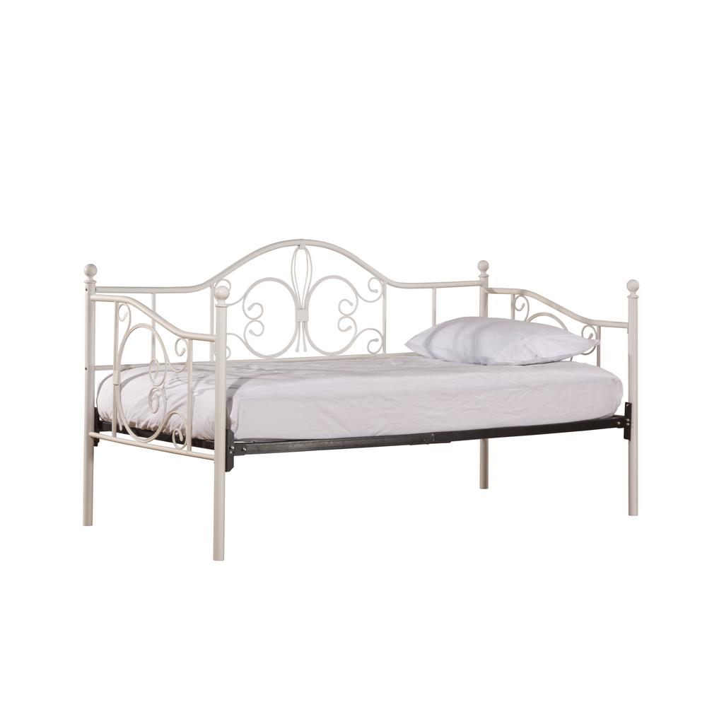 Metal Twin Daybed, Textured White. Picture 1