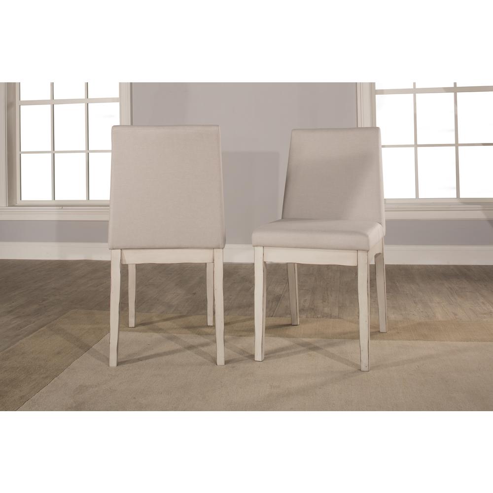 Clarion Upholstered Dining Chair - Set of 2 - Sea White. Picture 1