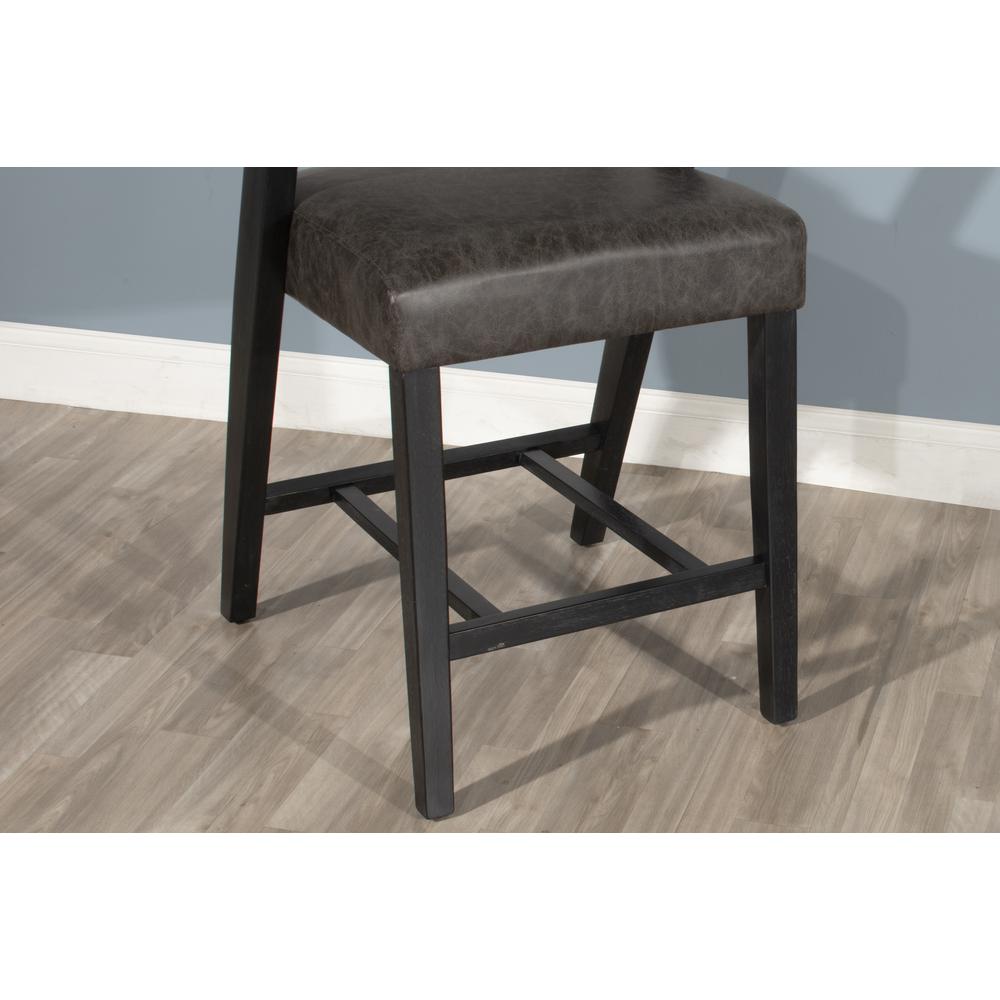 Snyder Non-Swivel Counter Height Stool, Blackwash. Picture 2