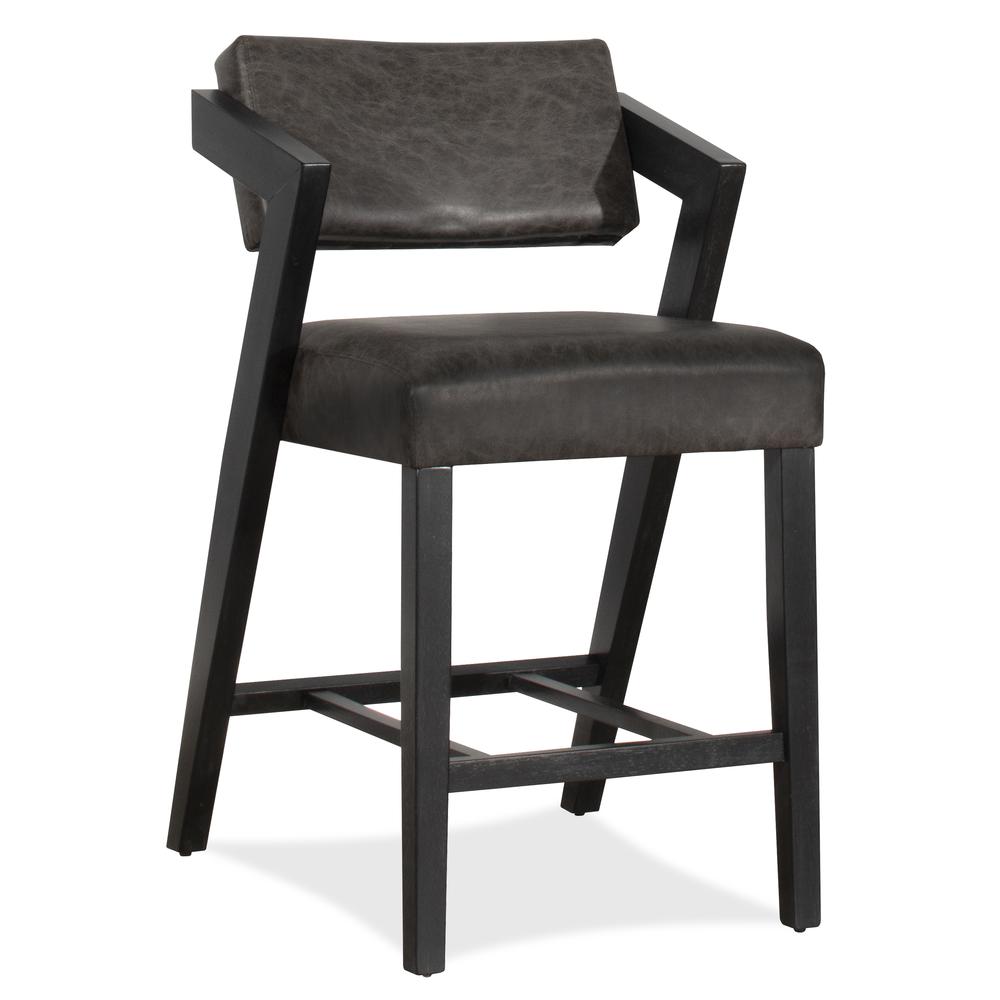 Snyder Non-Swivel Counter Height Stool, Blackwash. Picture 4
