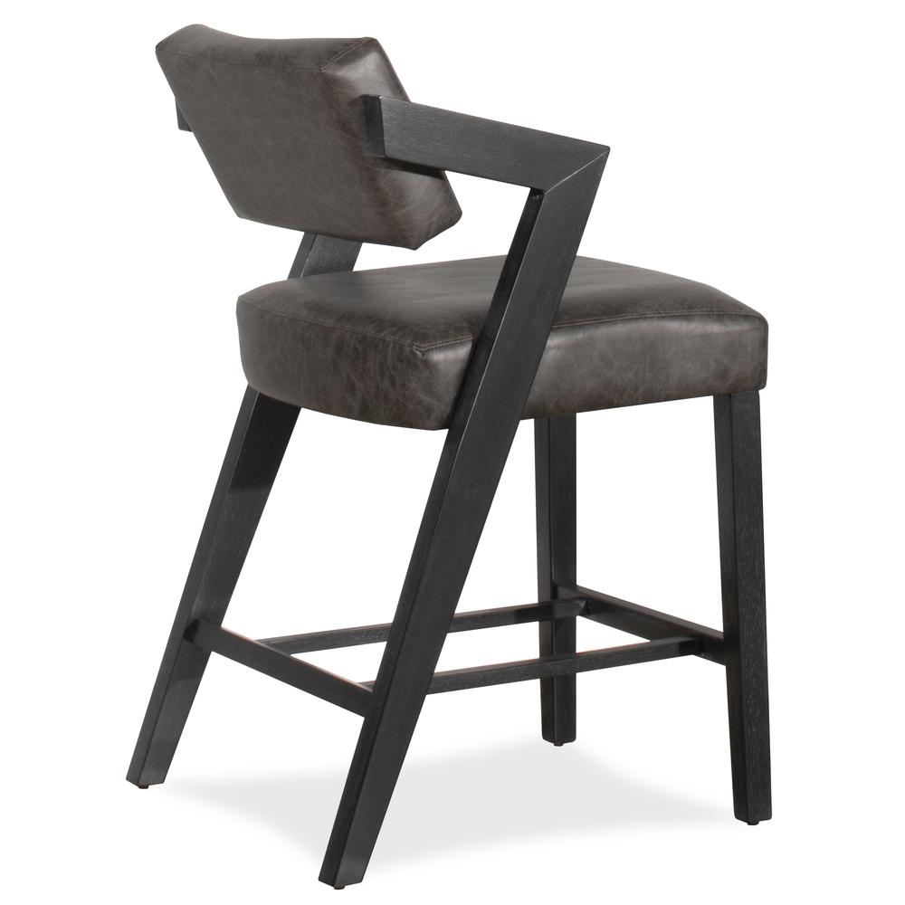 Snyder Non-Swivel Counter Height Stool, Blackwash. Picture 7