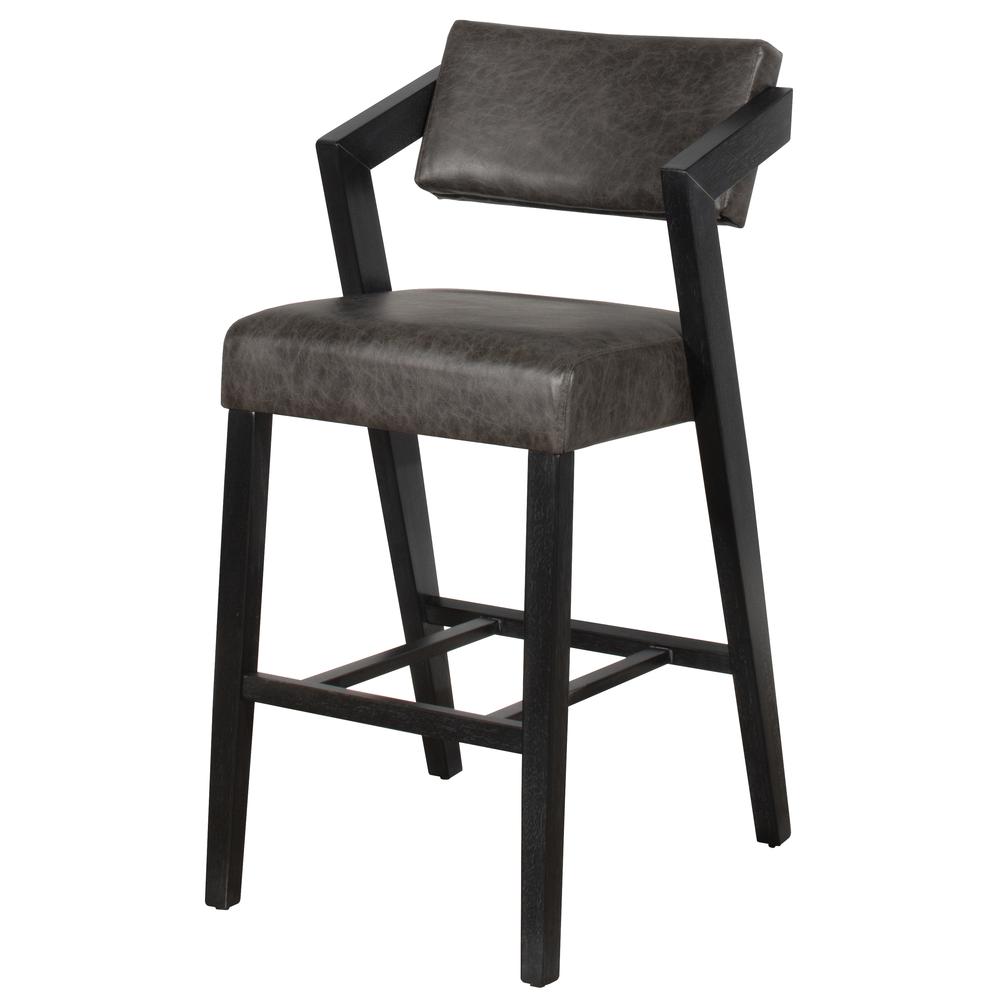 Snyder Non-Swivel Bar Height Stool, Blackwash. Picture 8